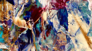 Renkli soyut arka plan duvar kağıdı. Modern motif görsel sanat. Yağlı boya karışımı. Moda el boyama bezi. Duvar dekorasyonu ve Duvar resimleri fikri.