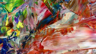 Renkli soyut arka plan duvar kağıdı. Modern motif görsel sanat. Yağlı boya karışımı. Moda el boyama bezi. Duvar dekorasyonu ve Duvar resimleri fikri.