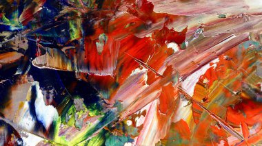 Renkli soyut arka plan duvar kağıdı. Modern motif görsel sanat. Yağlı boya karışımı. Moda el boyama bezi. Duvar dekorasyonu ve Duvar resimleri fikri.