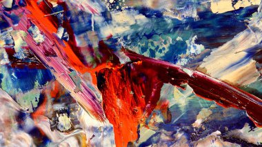 Renkli soyut arka plan duvar kağıdı. Modern motif görsel sanat. Yağlı boya karışımı. Moda el boyama bezi. Duvar dekorasyonu ve Duvar resimleri fikri.