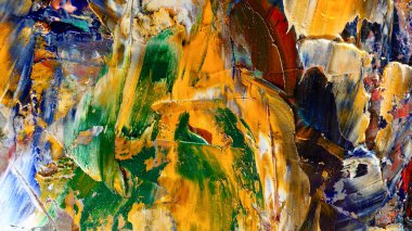 Renkli soyut arka plan duvar kağıdı. Modern motif görsel sanat. Yağlı boya karışımı. Moda el boyama bezi. Duvar dekorasyonu ve Duvar resimleri fikri.