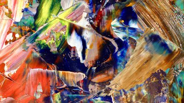 Renkli soyut arka plan duvar kağıdı. Modern motif görsel sanat. Yağlı boya karışımı. Moda el boyama bezi. Duvar dekorasyonu ve Duvar resimleri fikri.