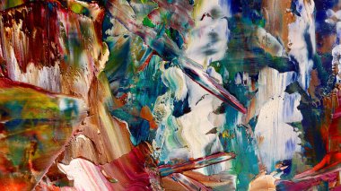 Renkli soyut arka plan duvar kağıdı. Modern motif görsel sanat. Yağlı boya karışımı. Moda el boyama bezi. Duvar dekorasyonu ve Duvar resimleri fikri