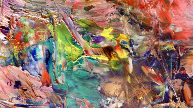 Renkli soyut arka plan duvar kağıdı. Modern motif görsel sanat. Yağlı boya karışımı. Moda el boyama bezi. Duvar dekorasyonu ve Duvar resimleri fikri