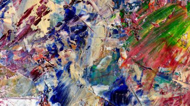 Renkli soyut arka plan duvar kağıdı. Modern motif görsel sanat. Yağlı boya karışımı. Moda el boyama bezi. Duvar dekorasyonu ve Duvar resimleri fikri.