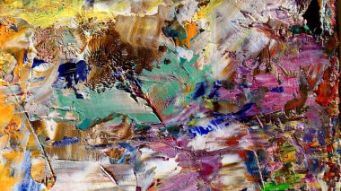 Renkli soyut arka plan duvar kağıdı. Modern motif görsel sanat. Yağlı boya karışımı. Moda el boyama bezi. Duvar dekorasyonu ve Duvar resimleri fikri.