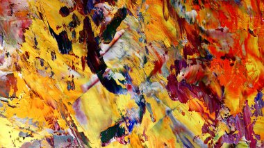 Renkli soyut arka plan duvar kağıdı. Modern motif görsel sanat. Yağlı boya karışımı. Moda el boyama bezi. Duvar dekorasyonu ve Duvar resimleri fikri.