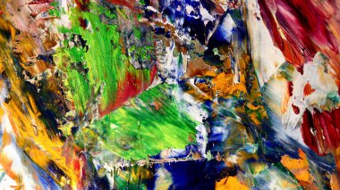 Renkli soyut arka plan duvar kağıdı. Modern motif görsel sanat. Yağlı boya karışımı. Moda el boyama bezi. Duvar dekorasyonu ve Duvar resimleri fikri.