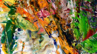 Renkli soyut arka plan duvar kağıdı. Modern motif görsel sanat. Yağlı boya karışımı. Moda el boyama bezi. Duvar dekorasyonu ve Duvar resimleri fikri.