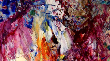 Renkli soyut arka plan duvar kağıdı. Modern motif görsel sanat. Yağlı boya karışımı. Moda el boyama bezi. Duvar dekorasyonu ve Duvar resimleri fikri.