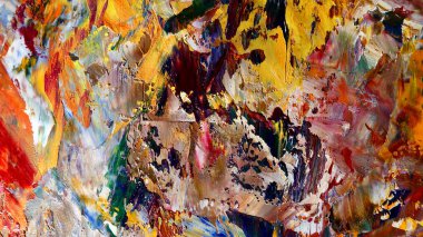 Renkli soyut arka plan duvar kağıdı. Modern motif görsel sanat. Yağlı boya karışımı. Moda el boyama bezi. Duvar dekorasyonu ve Duvar resimleri fikri.