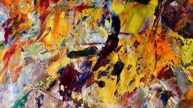 Renkli soyut arka plan duvar kağıdı. Modern motif görsel sanat. Yağlı boya karışımı. Moda el boyama bezi. Duvar dekorasyonu ve Duvar resimleri fikri.