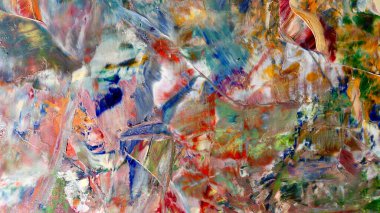 Renkli soyut arka plan duvar kağıdı. Modern motif görsel sanat. Yağlı boya karışımı. Moda el boyama bezi. Duvar dekorasyonu ve Duvar resimleri fikri.