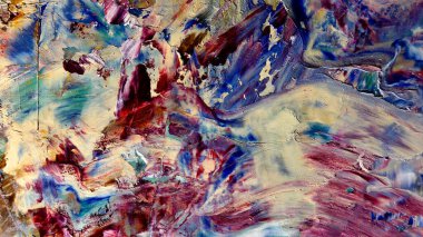 Renkli soyut arka plan duvar kağıdı. Modern motif görsel sanat. Yağlı boya karışımı. Moda el boyama bezi. Duvar dekorasyonu ve Duvar resimleri fikri.