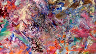 Renkli soyut arka plan duvar kağıdı. Modern motif görsel sanat. Yağlı boya karışımı. Moda el boyama bezi. Duvar dekorasyonu ve Duvar resimleri fikri.