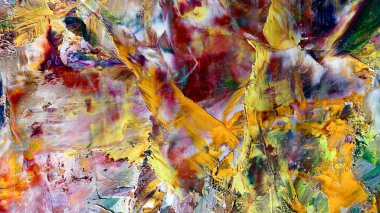 Renkli soyut arka plan duvar kağıdı. Modern motif görsel sanat. Yağlı boya karışımı. Moda el boyama bezi. Duvar dekorasyonu ve Duvar resimleri fikri.