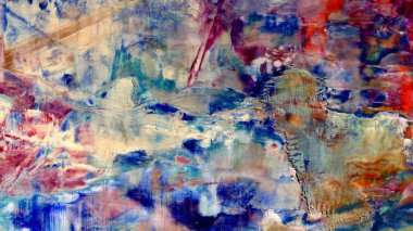 Renkli soyut arka plan duvar kağıdı. Modern motif görsel sanat. Yağlı boya karışımı. Moda el boyama bezi. Duvar dekorasyonu ve Duvar resimleri fikri.
