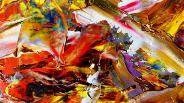 Renkli soyut arka plan duvar kağıdı. Modern motif görsel sanat. Yağlı boya karışımı. Moda el boyama bezi. Duvar dekorasyonu ve Duvar resimleri fikri.