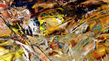 Renkli soyut arka plan duvar kağıdı. Modern motif görsel sanat. Yağlı boya karışımı. Moda el boyama bezi. Duvar dekorasyonu ve Duvar resimleri fikri.