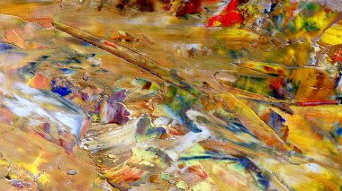 Renkli soyut arka plan duvar kağıdı. Modern motif görsel sanat. Yağlı boya karışımı. Moda el boyama bezi. Duvar dekorasyonu ve Duvar resimleri fikri. 