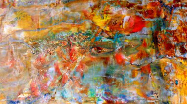 Renkli soyut arka plan duvar kağıdı. Modern motif görsel sanat. Yağlı boya karışımı. Moda el boyama bezi. Duvar dekorasyonu ve Duvar resimleri fikri. 