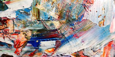 Renkli soyut arka plan duvar kağıdı. Modern motif görsel sanat. Yağlı boya karışımı. Moda el boyama bezi. Duvar dekorasyonu ve Duvar resimleri fikri. 