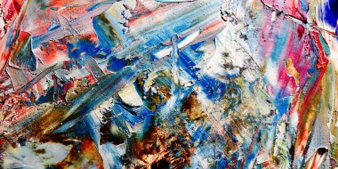 Renkli soyut arka plan duvar kağıdı. Modern motif görsel sanat. Yağlı boya karışımı. Moda el boyama bezi. Duvar dekorasyonu ve Duvar resimleri fikri.