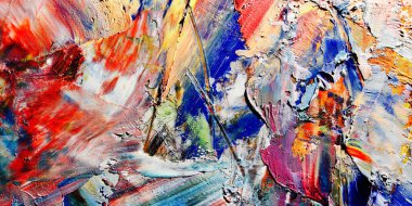 Renkli soyut arka plan duvar kağıdı. Modern motif görsel sanat. Yağlı boya karışımı. Moda el boyama bezi. Duvar dekorasyonu ve Duvar resimleri fikri.