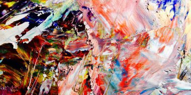 Renkli soyut arka plan duvar kağıdı. Modern motif görsel sanat. Yağlı boya karışımı. Moda el boyama bezi. Duvar dekorasyonu ve Duvar resimleri fikri.