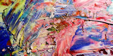 Renkli soyut arka plan duvar kağıdı. Modern motif görsel sanat. Yağlı boya karışımı. Moda el boyama bezi. Duvar dekorasyonu ve Duvar resimleri fikri.