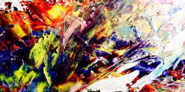 Renkli soyut arka plan duvar kağıdı. Modern motif görsel sanat. Yağlı boya karışımı. Moda el boyama bezi. Duvar dekorasyonu ve Duvar resimleri fikri.