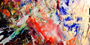 Renkli soyut arka plan duvar kağıdı. Modern motif görsel sanat. Yağlı boya karışımı. Moda el boyama bezi. Duvar dekorasyonu ve Duvar resimleri fikri.