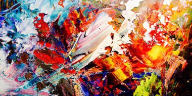 Renkli soyut arka plan duvar kağıdı. Modern motif görsel sanat. Yağlı boya karışımı. Moda el boyama bezi. Duvar dekorasyonu ve Duvar resimleri fikri.