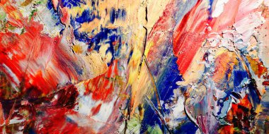 Renkli soyut arka plan duvar kağıdı. Modern motif görsel sanat. Yağlı boya karışımı. Moda el boyama bezi. Duvar dekorasyonu ve Duvar resimleri fikri.