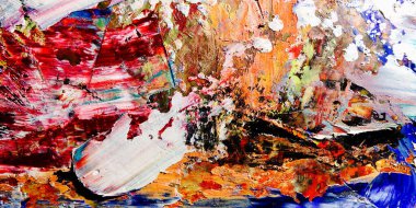 Renkli soyut arka plan duvar kağıdı. Modern motif görsel sanat. Yağlı boya karışımı. Moda el boyama bezi. Duvar dekorasyonu ve Duvar resimleri fikri. 