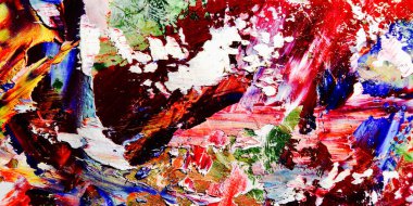 Renkli soyut arka plan duvar kağıdı. Modern motif görsel sanat. Yağlı boya karışımı. Moda el boyama bezi. Duvar dekorasyonu ve Duvar resimleri fikri. 