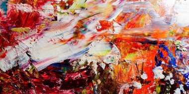 Renkli soyut arka plan duvar kağıdı. Modern motif görsel sanat. Yağlı boya karışımı. Moda el boyama bezi. Duvar dekorasyonu ve Duvar resimleri fikri. 