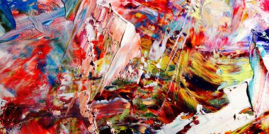 Renkli soyut arka plan duvar kağıdı. Modern motif görsel sanat. Yağlı boya karışımı. Moda el boyama bezi. Duvar dekorasyonu ve Duvar resimleri fikri. 