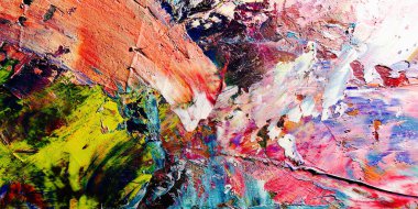 Renkli soyut arka plan duvar kağıdı. Modern motif görsel sanat. Yağlı boya karışımı. Moda el boyama bezi. Duvar dekorasyonu ve Duvar resimleri fikri. 