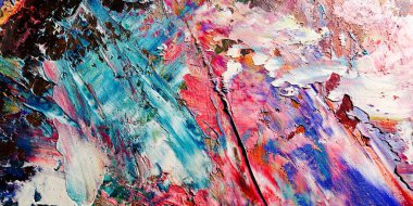 Renkli soyut arka plan duvar kağıdı. Modern motif görsel sanat. Yağlı boya karışımı. Moda el boyama bezi. Duvar dekorasyonu ve Duvar resimleri fikri