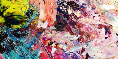 Renkli soyut arka plan duvar kağıdı. Modern motif görsel sanat. Yağlı boya karışımı. Moda el boyama bezi. Duvar dekorasyonu ve Duvar resimleri fikri