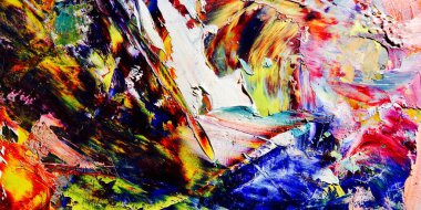 Renkli soyut arka plan duvar kağıdı. Modern motif görsel sanat. Yağlı boya karışımı. Moda el boyama bezi. Duvar dekorasyonu ve Duvar resimleri fikri