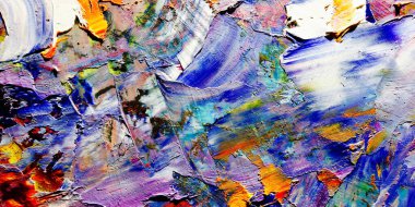 Renkli soyut arka plan duvar kağıdı. Modern motif görsel sanat. Yağlı boya karışımı. Moda el boyama bezi. Duvar dekorasyonu ve Duvar resimleri fikri. 
