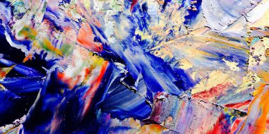 Renkli soyut arka plan duvar kağıdı. Modern motif görsel sanat. Yağlı boya karışımı. Moda el boyama bezi. Duvar dekorasyonu ve Duvar resimleri fikri. 