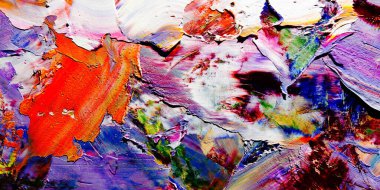 Renkli soyut arka plan duvar kağıdı. Modern motif görsel sanat. Yağlı boya karışımı. Moda el boyama bezi. Duvar dekorasyonu ve Duvar resimleri fikri. 