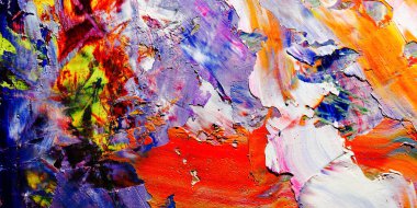 Renkli soyut arka plan duvar kağıdı. Modern motif görsel sanat. Yağlı boya karışımı. Moda el boyama bezi. Duvar dekorasyonu ve Duvar resimleri fikri. 