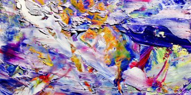 Renkli soyut arka plan duvar kağıdı. Modern motif görsel sanat. Yağlı boya karışımı. Moda el boyama bezi. Duvar dekorasyonu ve Duvar resimleri fikri. 