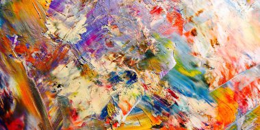 Renkli soyut arka plan duvar kağıdı. Modern motif görsel sanat. Yağlı boya karışımı. Moda el boyama bezi. Duvar dekorasyonu ve Duvar resimleri fikri. 