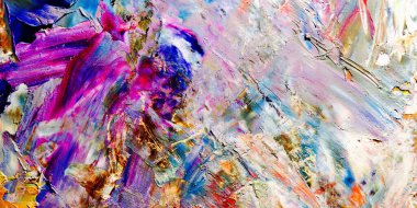 Renkli soyut arka plan duvar kağıdı. Modern motif görsel sanat. Yağlı boya karışımı. Moda el boyama bezi. Duvar dekorasyonu ve Duvar resimleri fikri. 