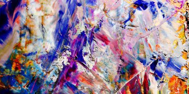 Renkli soyut arka plan duvar kağıdı. Modern motif görsel sanat. Yağlı boya karışımı. Moda el boyama bezi. Duvar dekorasyonu ve Duvar resimleri fikri. 